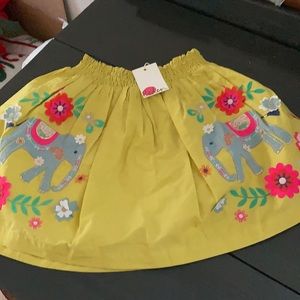 Mini Boden Elephant skirt. Brand new, never used. Size 6-7